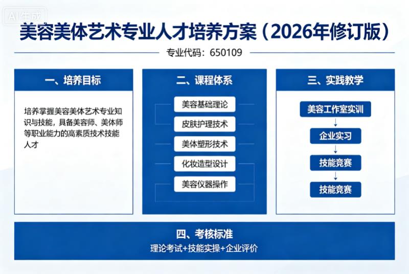 美容美体艺术专业人才培养方案（2026年修订版）